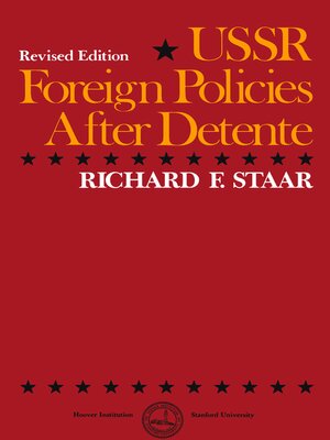 cover image of USSR Foreign Policies After Détente